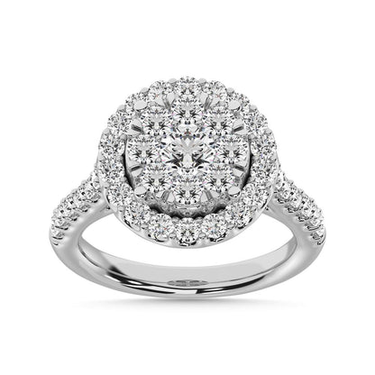 14K White Gold 1 1/2 Ct.tw Diamond Fashion Ring