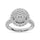 14K White Gold 1 1/2 Ct.tw Diamond Fashion Ring