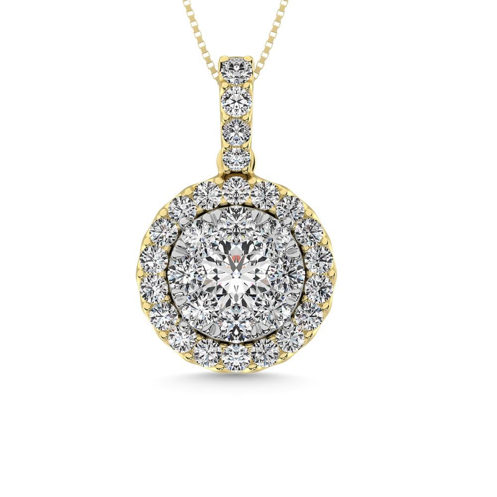 14K Yellow Gold 1 1/2 Ct.tw Diamond Fashion Pendant