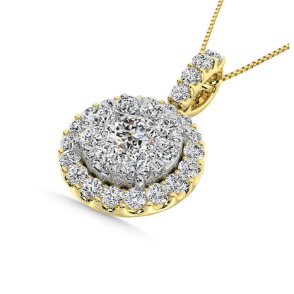 14K Yellow Gold 1 1/2 Ct.tw Diamond Fashion Pendant