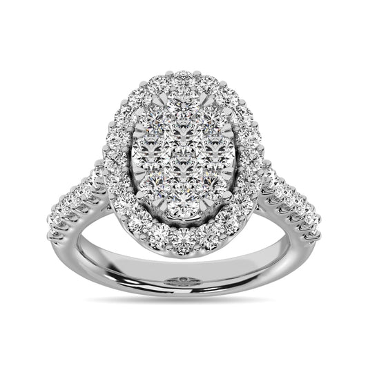 14K White Gold 3/4 Ct.tw Diamond Fashion Ring