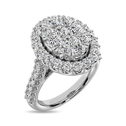 14K White Gold 2 Ct.tw Diamond Fashion Ring