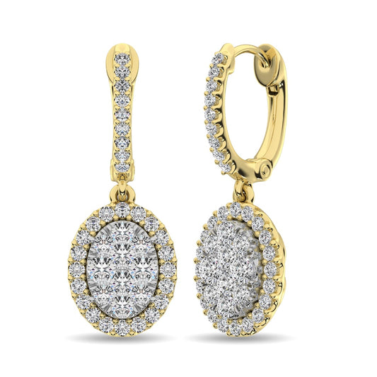 14K Yellow Gold 2 Ct.tw Diamond Drop Earrings