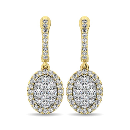 14K Yellow Gold 2 Ct.tw Diamond Drop Earrings