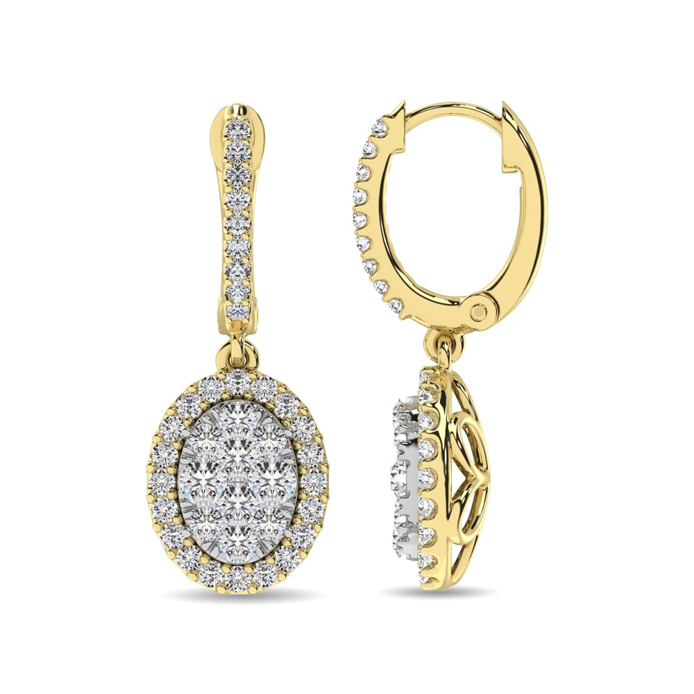 14K Yellow Gold 2 Ct.tw Diamond Drop Earrings