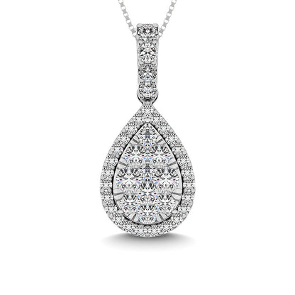 14K White Gold 1 1/5 Ct.tw Diamond Fashion Pendant