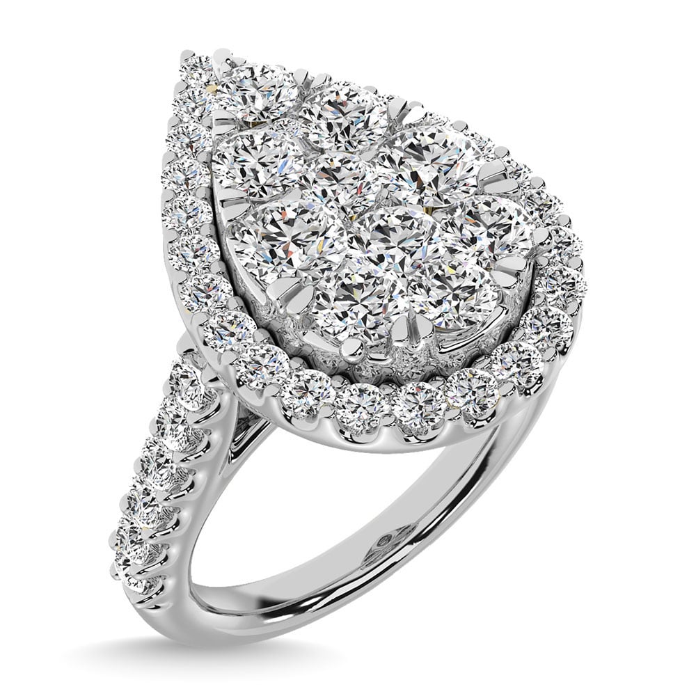 14K White Gold 1 Ct.tw Diamond Fashion Ring