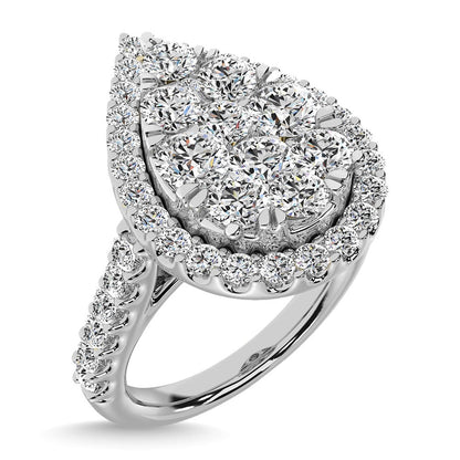 14K White Gold 2 Ct.tw Diamond Fashion Ring