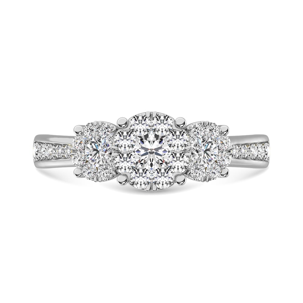 Diamond 3/4 Ct.tw Round-cut Engagement Ring in 14K White Gold