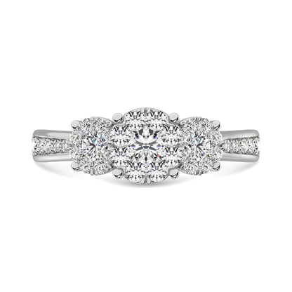 Diamond 3/4 Ct.tw Round-cut Engagement Ring in 14K White Gold