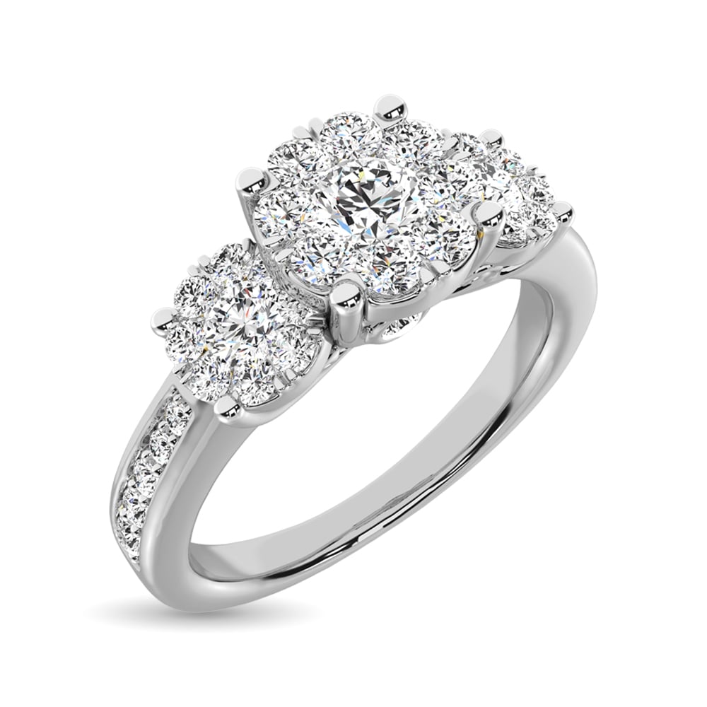 Diamond 3/4 Ct.tw Round-cut Engagement Ring in 14K White Gold
