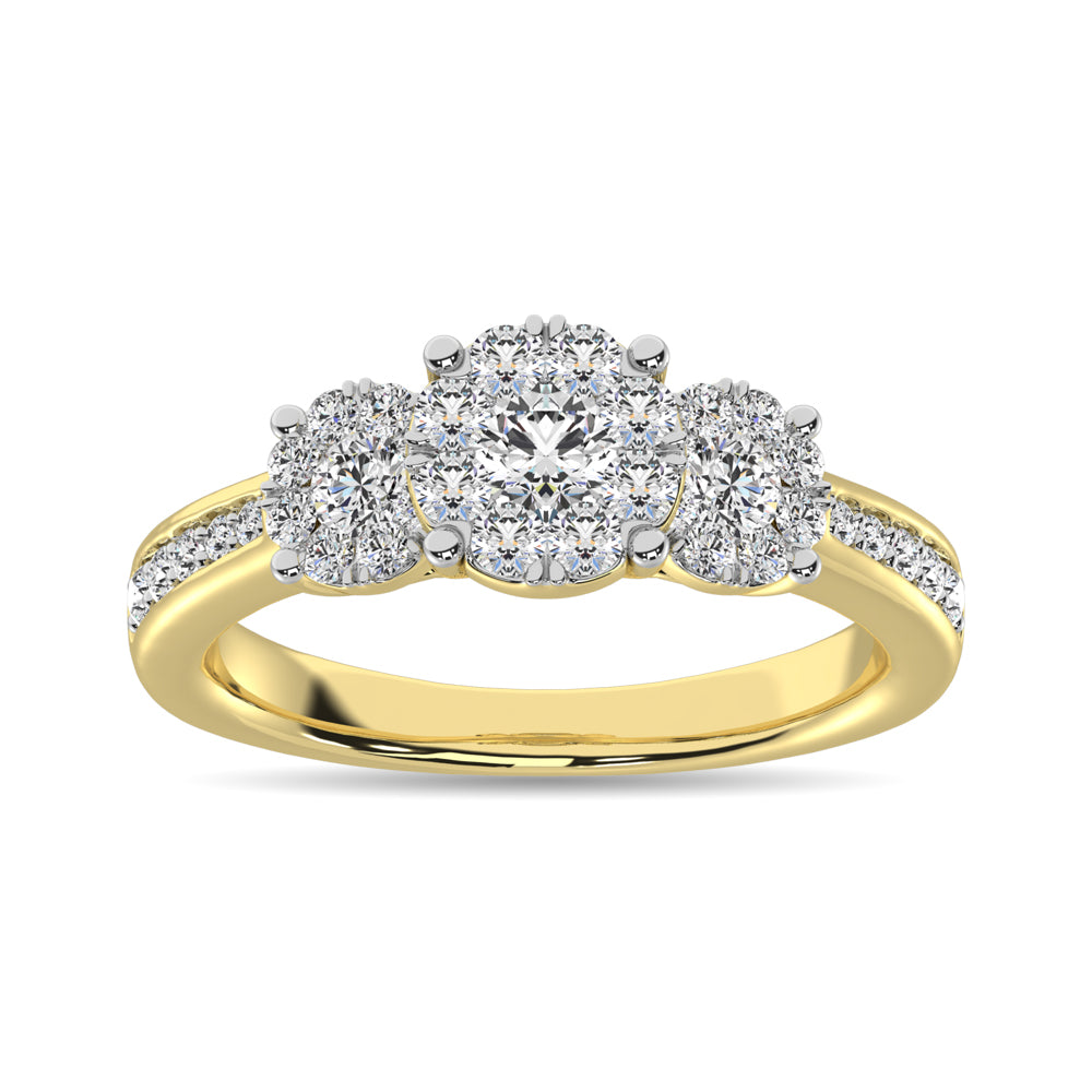 Diamond 3/4 Ct.tw Round-cut Engagement Ring in 14K White Gold