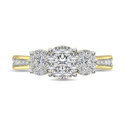 Diamond 3/4 Ct.tw Round-cut Engagement Ring in 14K White Gold