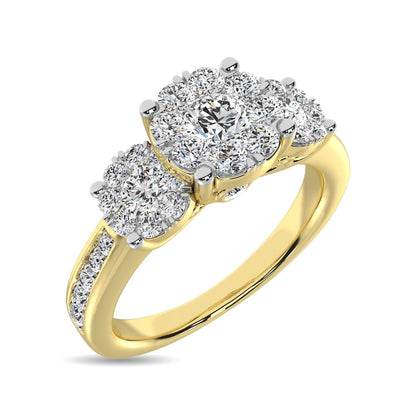 Diamond 3/4 Ct.tw Round-cut Engagement Ring in 14K White Gold