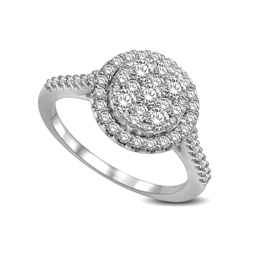 14K White Gold 1 1/5 Ct.tw Diamond Fashion Ring