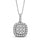 14K White Gold 1 1/4 Ct.tw Invisible Diamond Fashion Pendant