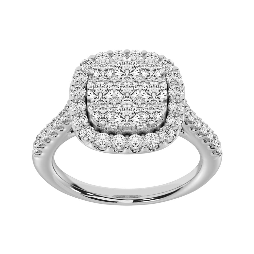 14K White Gold 1 1/5 Ct.tw Diamond Fashion Ring