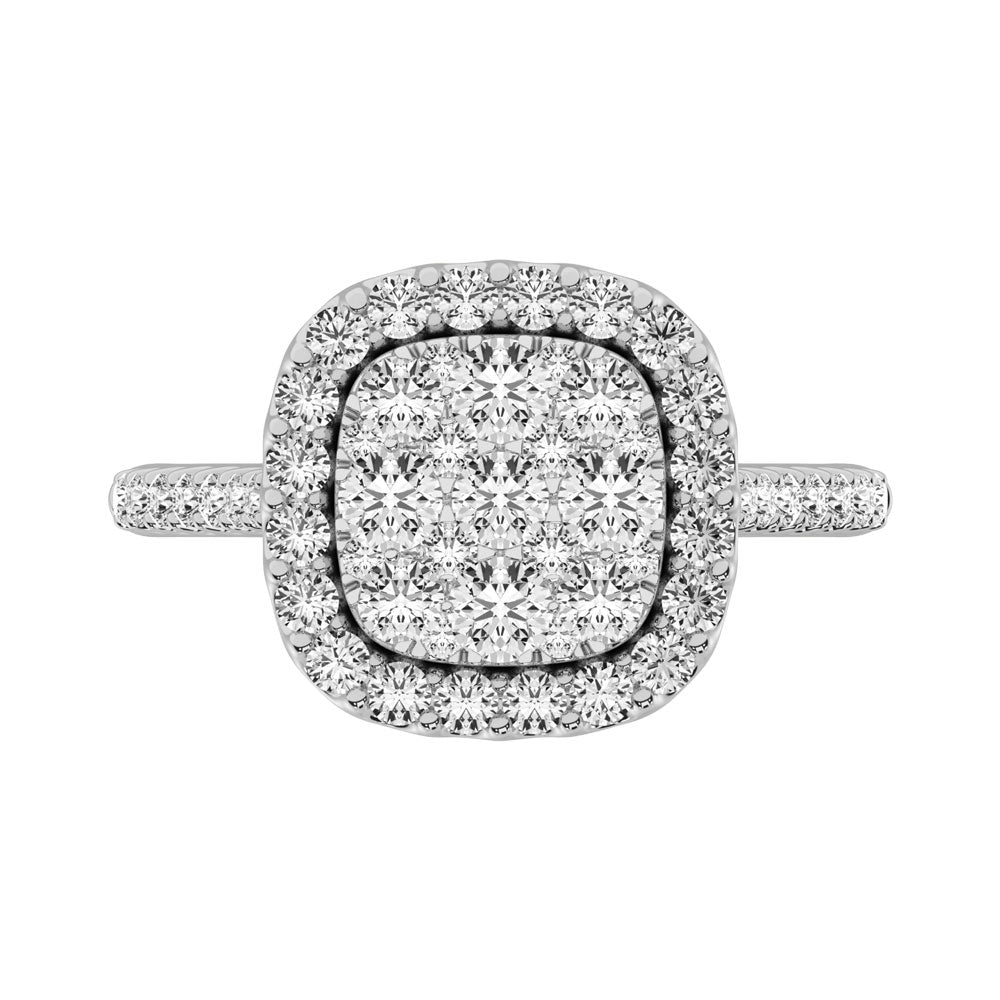 14K White Gold 1 1/5 Ct.tw Diamond Fashion Ring