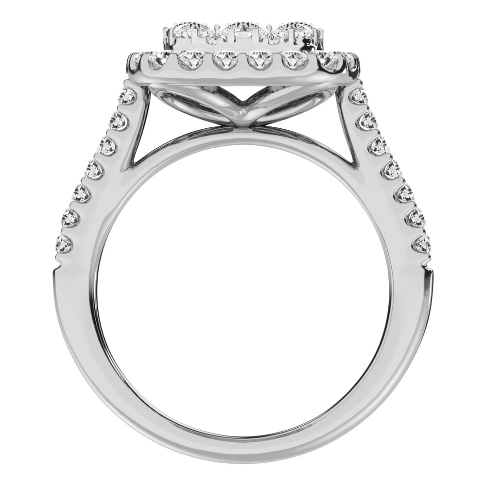 14K White Gold 1 1/5 Ct.tw Diamond Fashion Ring