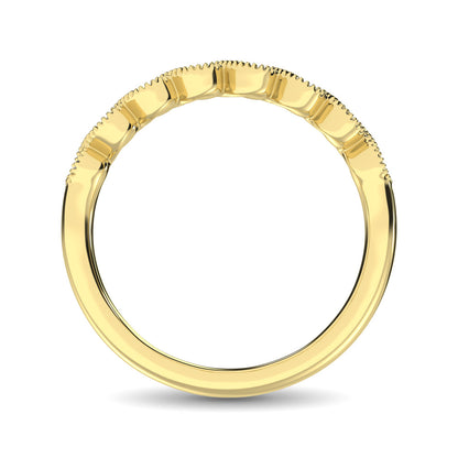14K Yellow Gold 1/10 Ct.Tw. Diamond Stackable Band