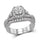 Lovecuts 14K White Gold 1 1/2 Ct.Tw. Diamond Bridal Ring