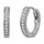 10K White Gold 1/10 Ct.tw Diamond Hoop Earrings