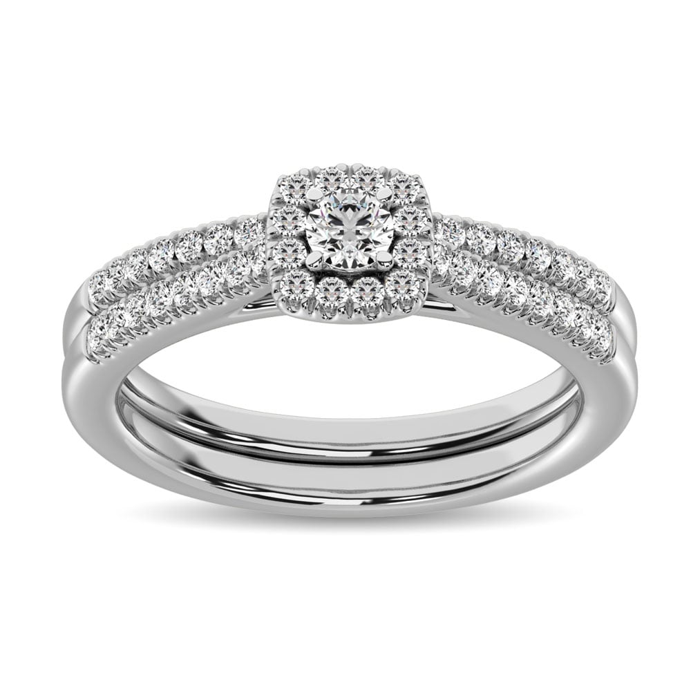 14K White Gold 2/5 Ct.tw Diamond Engagement Ring