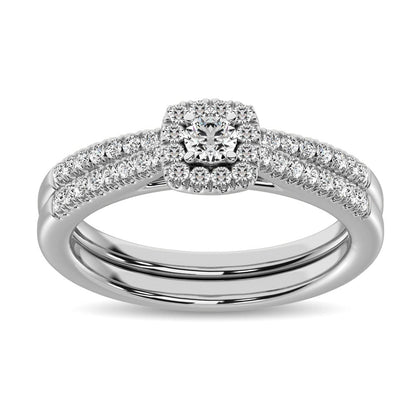 14K White Gold 2/5 Ct.tw Diamond Engagement Ring