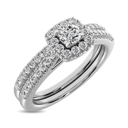 10K White Gold 2/5 Ct.tw Diamond Bridal Ring