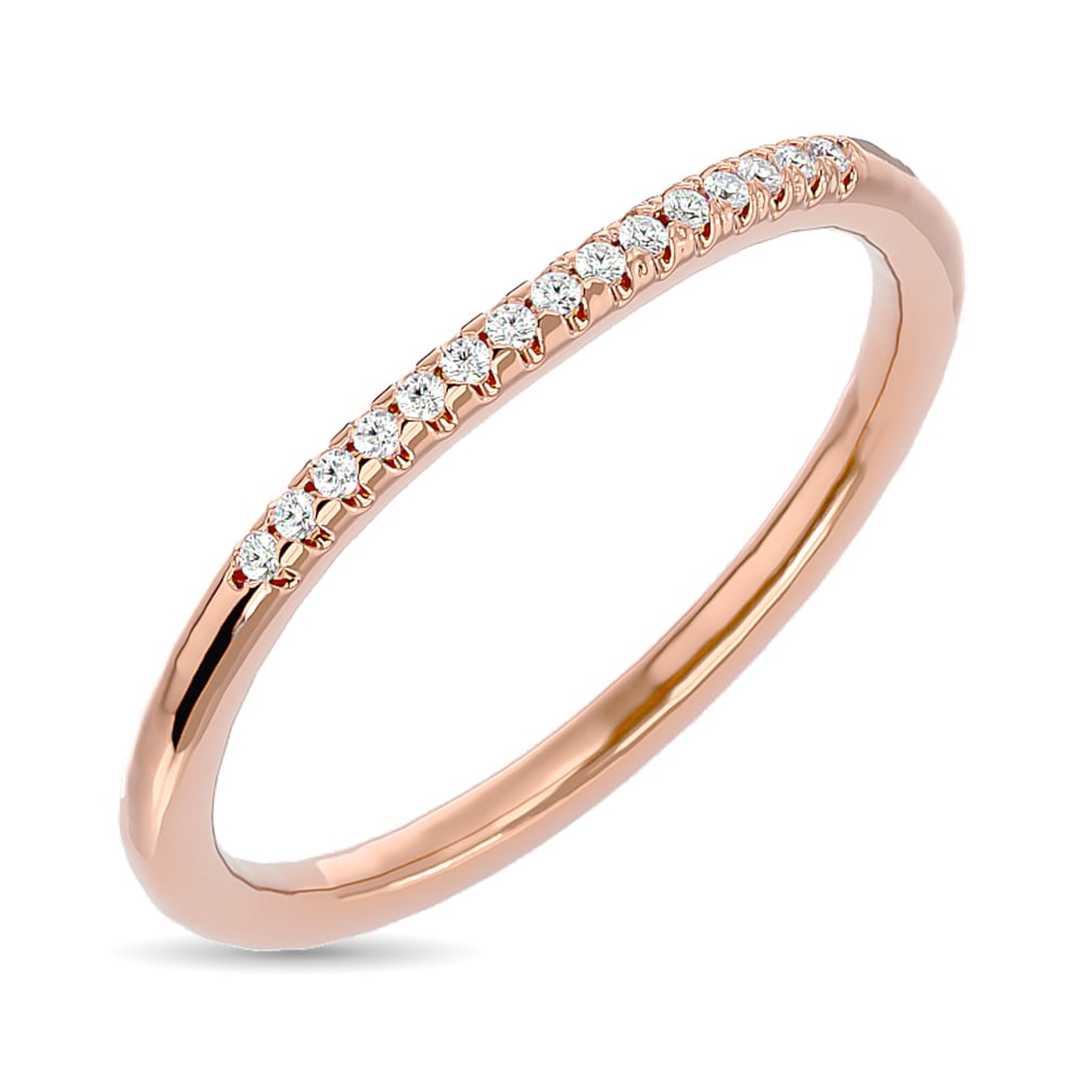 Diamond Wedding Band 1/20 Ct.tw in 10K Rose Gold