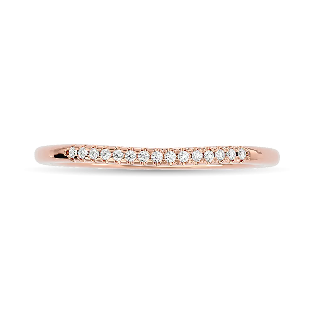 Diamond Wedding Band 1/20 Ct.tw in 10K Rose Gold