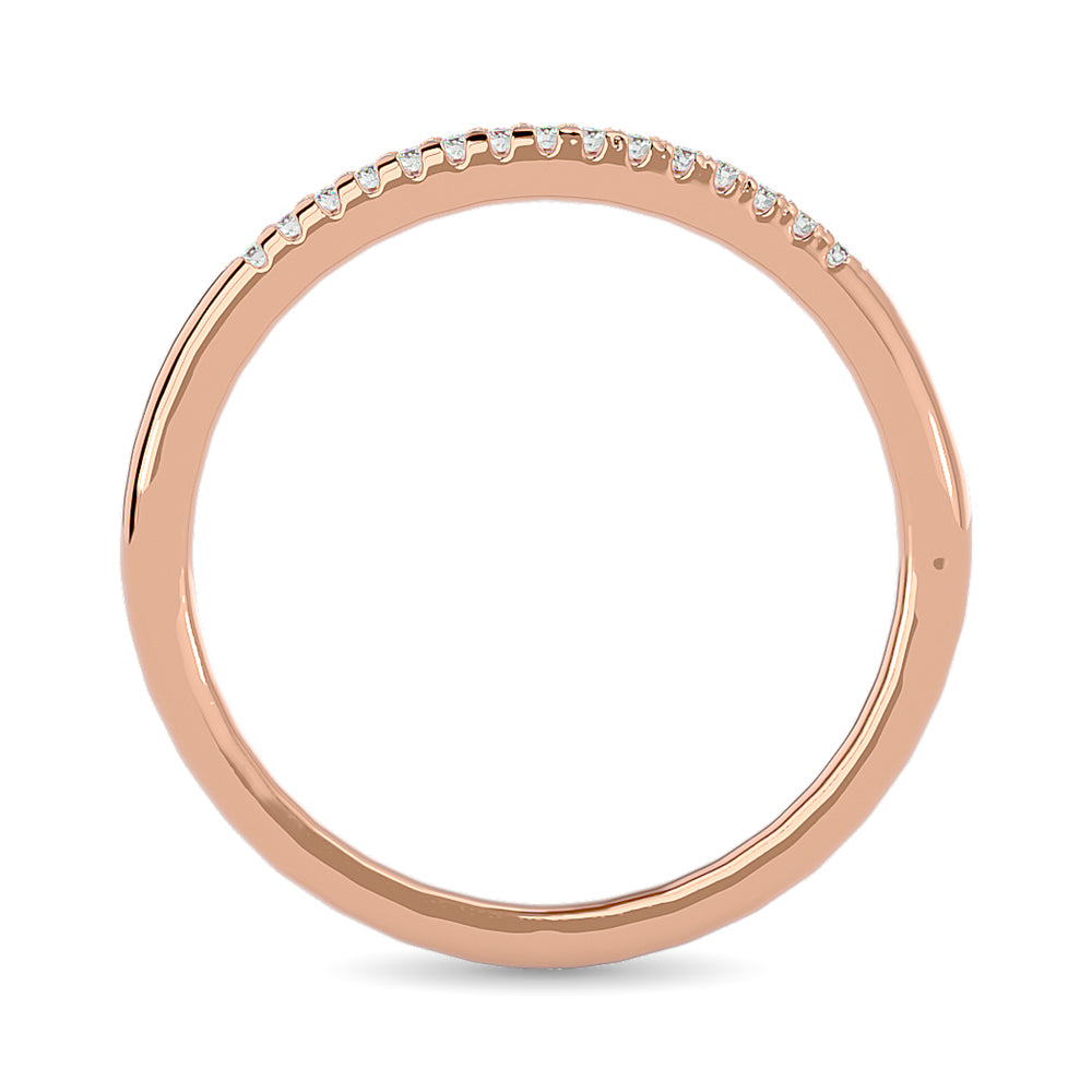 Diamond Wedding Band 1/20 Ct.tw in 10K Rose Gold