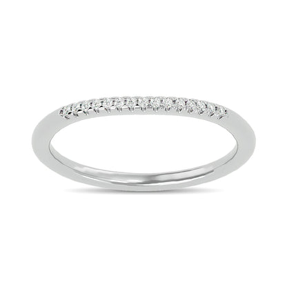 Diamond 1/20 Ct.tw Round-cut Wedding Band in 10K White Gold