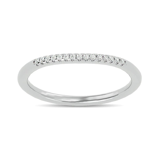 Diamond 1/20 Ct.tw Round-cut Wedding Band in 10K White Gold