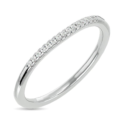 Diamond 1/20 Ct.tw Round-cut Wedding Band in 10K White Gold