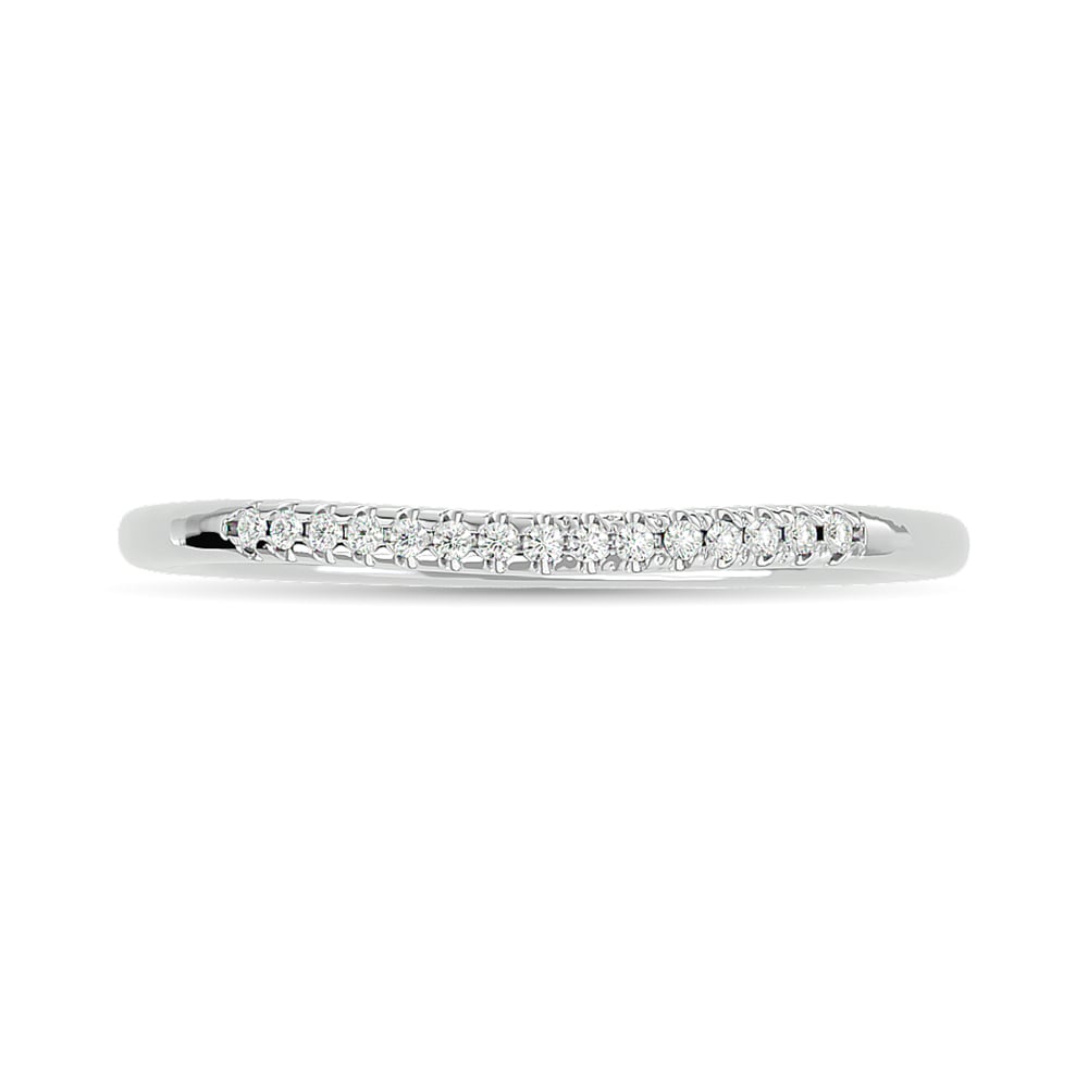 Diamond 1/20 Ct.tw Round-cut Wedding Band in 10K White Gold