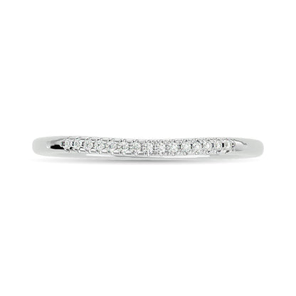 Diamond 1/20 Ct.tw Round-cut Wedding Band in 10K White Gold