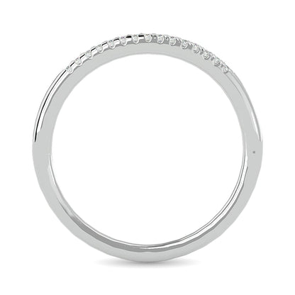 Diamond 1/20 Ct.tw Round-cut Wedding Band in 10K White Gold