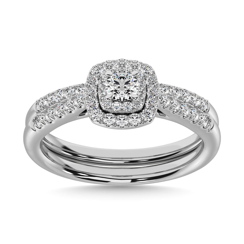 10K White Gold 2/5 Ct.tw Diamond Bridal Ring