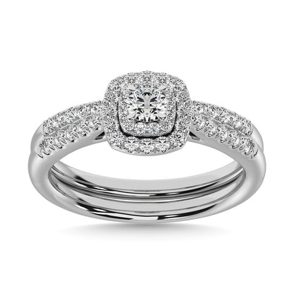 10K White Gold 2/5 Ct.tw Diamond Bridal Ring