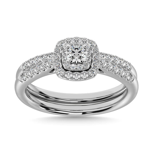 10K White Gold 2/5 Ct.tw Diamond Bridal Ring