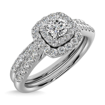 10K White Gold 2/5 Ct.tw Diamond Bridal Ring