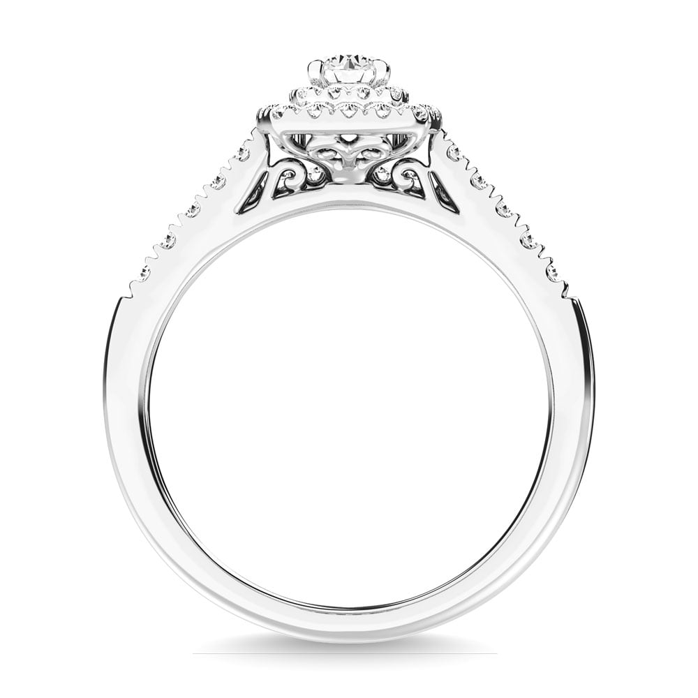 10K White Gold 2/5 Ct.tw Diamond Bridal Ring
