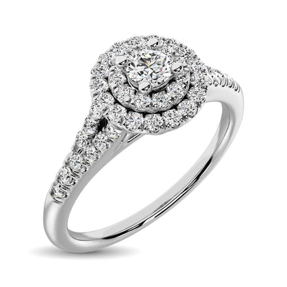 Diamond 1/3 Ct.tw Round-cut Engagement Ring in 10K White Gold