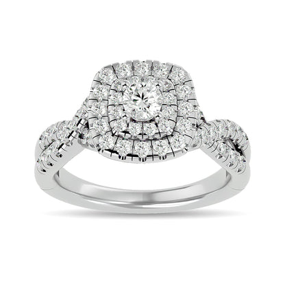 Diamond 1 Ct.tw Round-cut Engagement Ring in 14K White Gold