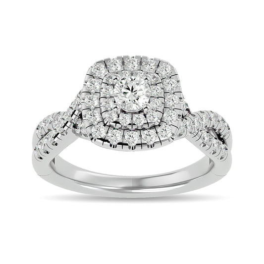 Diamond 1 Ct.tw Round-cut Engagement Ring in 14K White Gold