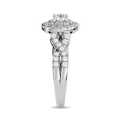 Diamond 1 Ct.tw Round-cut Engagement Ring in 14K White Gold