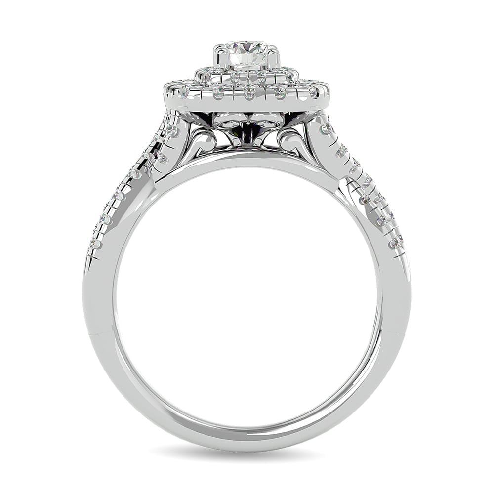 Diamond 1 Ct.tw Round-cut Engagement Ring in 14K White Gold