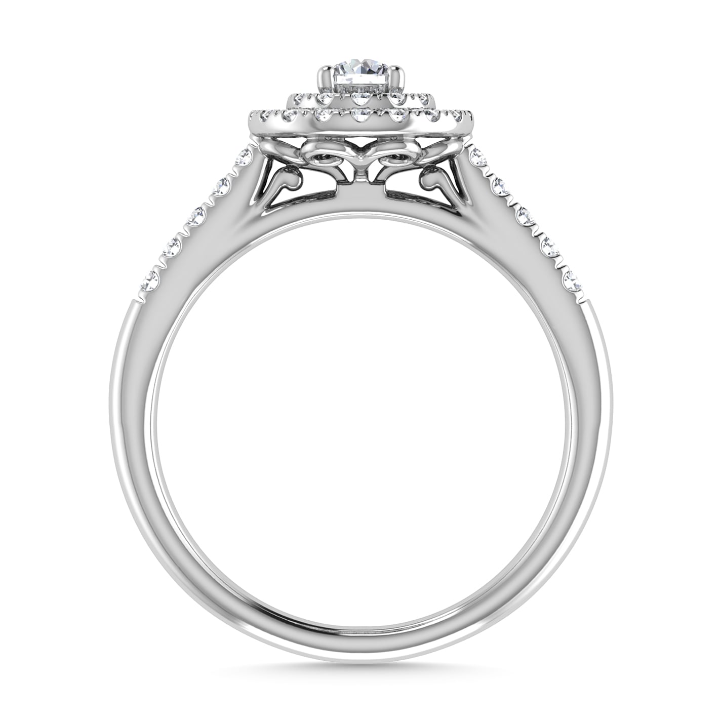 Diamond Engagement Ring 1/2 Ct.tw in 10K White Gold