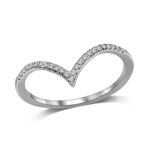 10K White Gold 1/8 Ct.Tw. Diamond Wedding Band